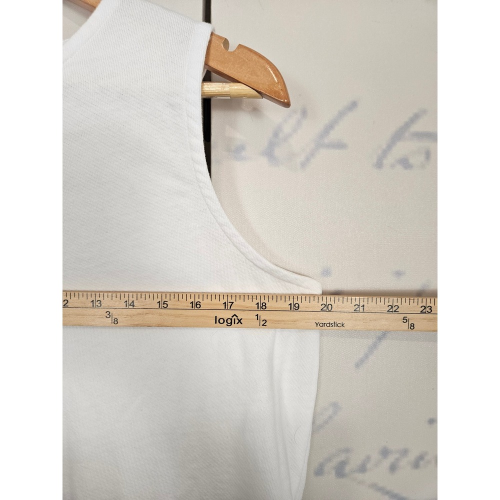NWT Eileen Fisher White Organic Cotton Crew Neck Tunic Tank Top Small - Picture 6 of 8